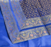 Banarasi Blue Diwan Set Cushion & Bolster Cover Silk & Woven Zari Brocade