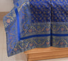 Banarasi Blue Diwan Set Cushion & Bolster Cover Silk & Woven Zari Brocade