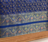 Banarasi Blue Diwan Set Cushion & Bolster Cover Silk & Woven Zari Brocade