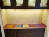 Dining Table Runner Wall Tapestry Woven Zari Brocade Banarasi Cover Multi-Color
