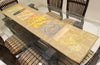 Dining Table Runner Wall Tapestry Woven Zari Brocade Banarasi Cover Multi-Color