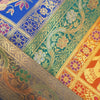 Dining Table Runner Elephnat Woven Zari Brocade Decor Banarasi Cover Multi Color