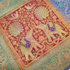 Dining Table Runner Elephnat Woven Zari Brocade Decor Banarasi Cover Multi Color