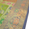 Dining Table Runner Elephnat Woven Zari Brocade Decor Banarasi Cover Multi Color