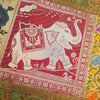 Dining Table Runner Elephant Woven Zari Brocade Banarasi Cover Multi Color