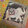 Dining Table Runner Elephant Woven Zari Brocade Banarasi Cover Multi Color