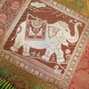 Dining Table Runner Elephant Woven Zari Brocade Banarasi Cover Multi Color