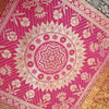 Dining Table Runner Mandala Elephant Woven Zari Brocade Banarasi Multi Color