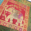 Dining Table Runner Zari Brocade Banarasi Decor Cover Elephant Woven Multi Color