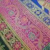 Dining Table Runner Woven Elephant Zari Brocade Banarasi Cover Decor Multi Color
