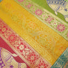Dining Table Runner Woven Elephant Zari Brocade Banarasi Cover Decor Multi Color