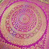 Dining Table Runner Zari Brocade Banarasi Elephant & mandala Woven Multi Color
