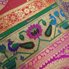 Dining Table Runner Zari Brocade Banarasi Elephant & mandala Woven Multi Color