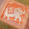 Dining Table Runner Elephant Woven Zari Brocade Banarasi Decor Cover Multi Color