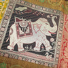 Dining Table Runner Elephant Woven Zari Brocade Banarasi Decor Cover Multi Color