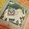 Dining Cover Table Runner Elephant Woven Zari Brocade Banarasi Gift Multi Color