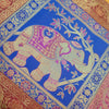 Table Runner Banarasi Home Decor Ethnic Elephant Woven Rectangular Dining Cloth
