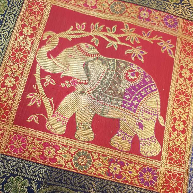 Multi-Color Table Runner Premium Brocade Elephant Zari Woven Dining Home Decor