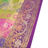 Dining Cover Table Runner Elephant Woven Zari Brocade Banarasi Decor Multi Color