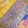 Dining Table Runner Handmade Elephant Mandala Woven Gold Banarasi Brocade Silk