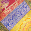 Dining Table Runner Handmade Elephant Mandala Woven Gold Banarasi Brocade Silk