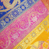 Dining Cloth Table Runner Elephant Woven Zari Brocade Banarasi Cover Multi Color
