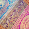 Dining Table Runner Elephant Peacock Woven Zari Brocade Banarasi Handmade Cover