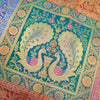 Dining Table Runner Elephant Peacock Woven Zari Brocade Banarasi Handmade Cover