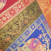 Table Runner Dining Cover Elephant  Woven Zari Brocade Banarasi Multi Color
