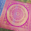 Dining Table Runner Wall Tapestry Woven Zari Brocade Banarasi Cover Multi Color