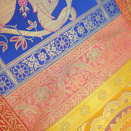 Dining Table Runner Woven Mandala Zari Brocade Banarasi Cover Decor Multi Color