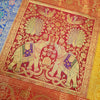 Dining Table Runner Mandala Floral Woven Zari Brocade Banarasi Cover Multi Color