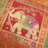 Dining Table Runner Mandala Floral Woven Zari Brocade Banarasi Cover Multi Color