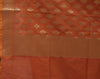 Orange Banarasi Dupatta Indian Art Silk Woven Zari Brocade Long Stole Scarves
