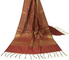 Maroon Banarasi Dupatta Indian Art Silk Woven Zari Brocade Long Stole Scarves