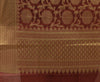 Maroon Banarasi Dupatta Indian Art Silk Woven Zari Brocade Long Stole Scarves