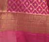 Hot Pink Banarasi Dupatta Indian Art Silk Woven Zari Brocade Long Stole Scarves