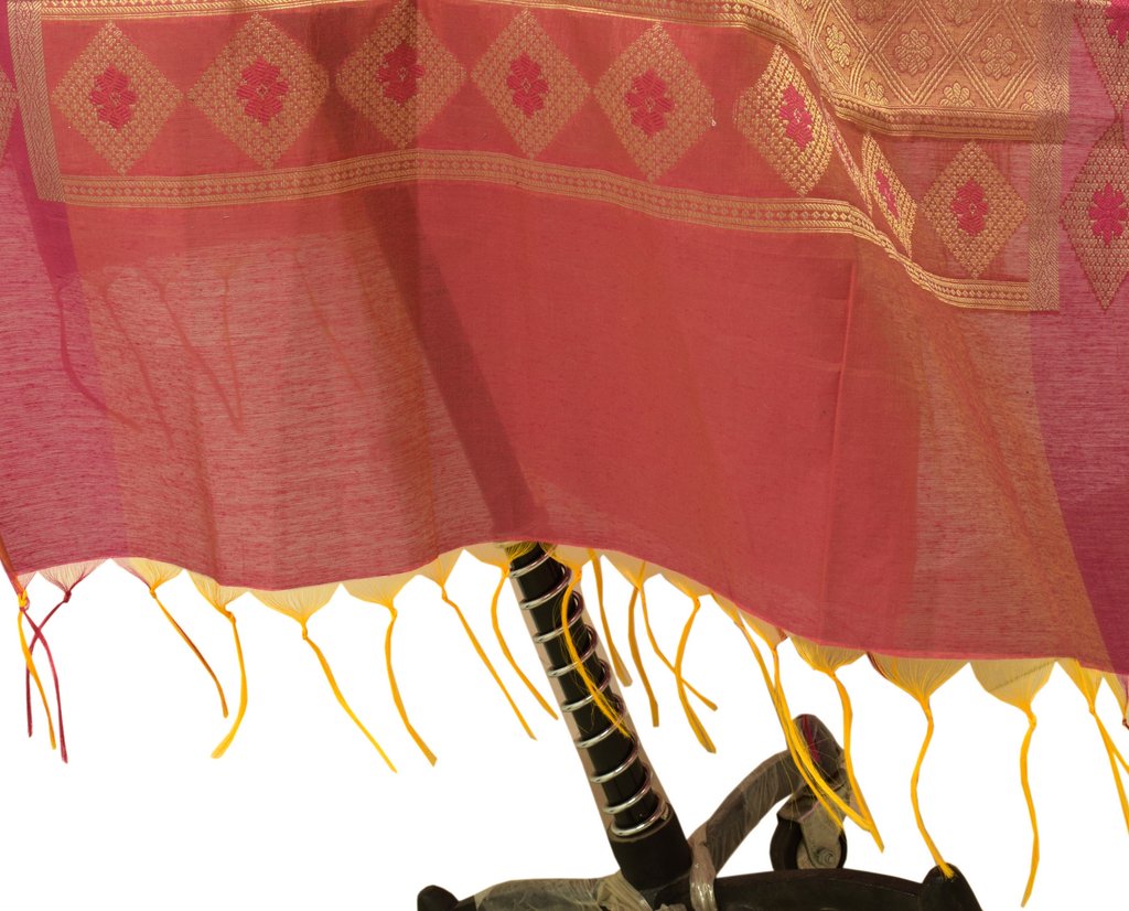 Indian Banarasi Dupatta Indian Art Silk Woven Zari Brocade Long Stole Scarves