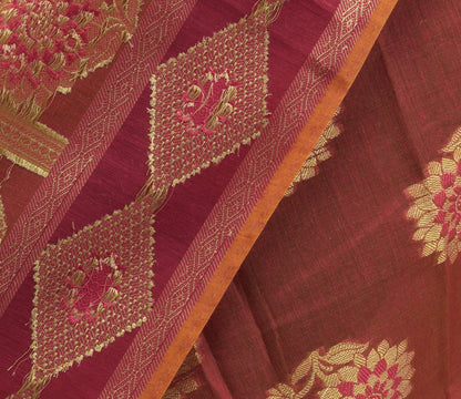 Indian Banarasi Dupatta Indian Art Silk Woven Zari Brocade Long Stole Scarves