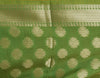 Green Banarasi Dupatta Indian Art Silk Woven Zari Brocade Long Stole Scarves