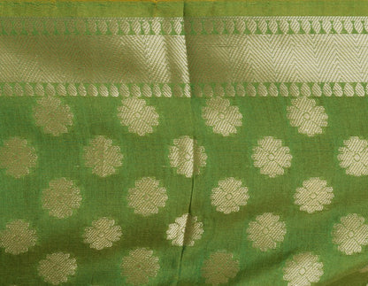 Green Banarasi Dupatta Indian Art Silk Woven Zari Brocade Long Stole Scarves