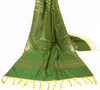 Green Banarasi Dupatta Indian Art Silk Woven Zari Brocade Long Stole Scarves
