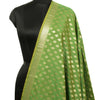 Green Banarasi Dupatta Indian Art Silk Woven Zari Brocade Long Stole Scarves