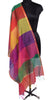 Multi-Color Banarasi Dupatta Handloom Colorblocked with Zari Border Long Stole