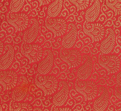 Red Banarasi Dupatta Indian Art Silk Woven Zari Brocade Long Wrap Scarves