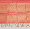 Peach Banarasi Dupatta Indian Art Silk Woven Zari Brocade Long Stole Scarves