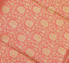 Peach Banarasi Dupatta Indian Art Silk Woven Zari Brocade Long Stole Scarves