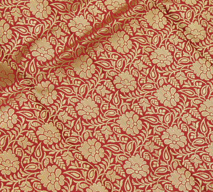 Red Banarasi Dupatta Indian Art Silk Woven Zari Brocade Long Stole Scarves