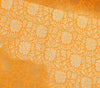 Orange Banarasi Dupatta Indian Art Silk Woven Zari Brocade Long Stole Scarves