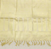 Cream Banarasi Dupatta Indian Art Silk Woven Zari Brocade Long Stole Scarves
